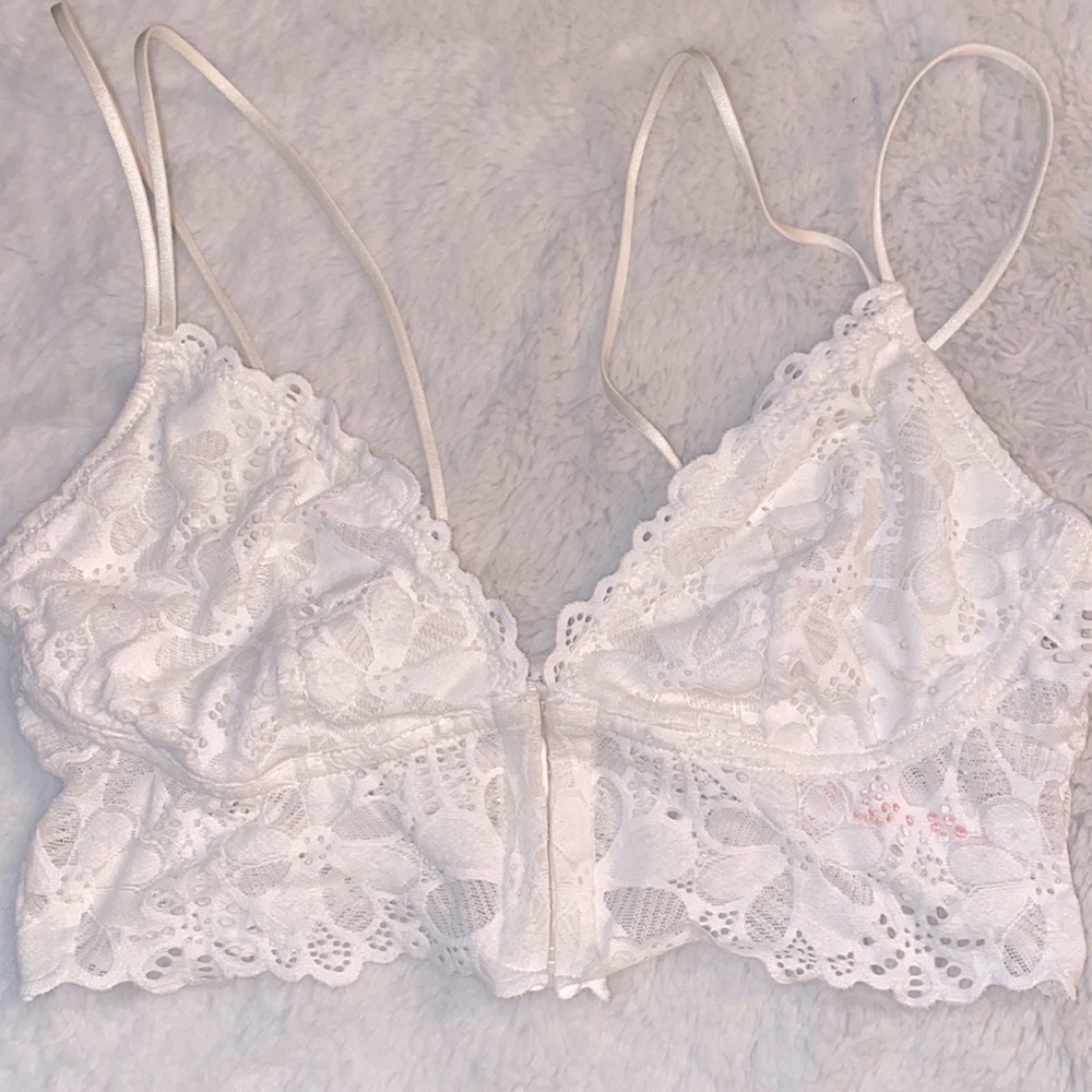 white bralette